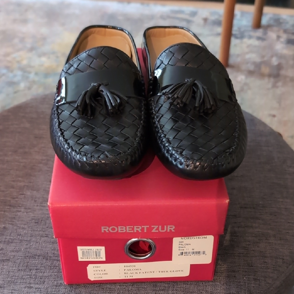 Robert Zur Black Loafers Slip-On Shoes